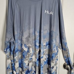 Huk Blue Camo Long Sleeve Shirt